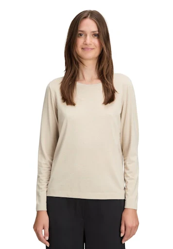 Blouses lange mouw beige Betty & Co - Image 3