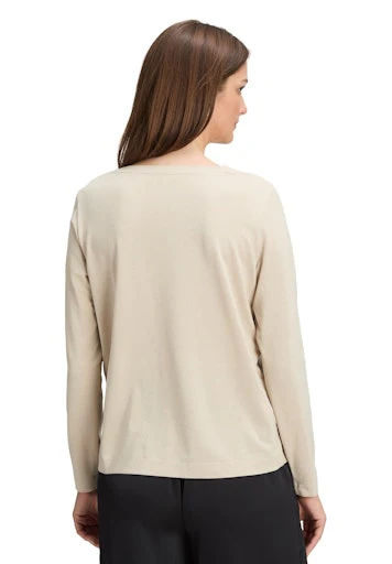 Blouses lange mouw beige Betty & Co - Image 4