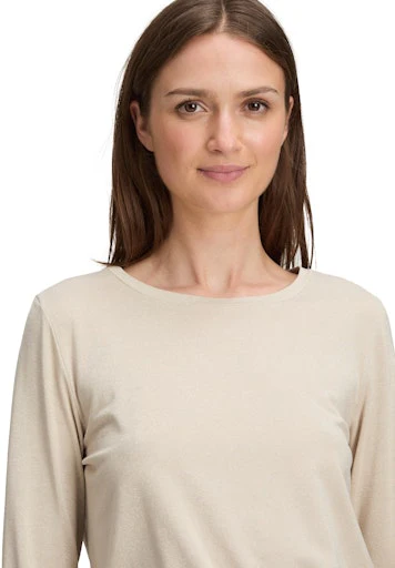 Blouses lange mouw beige Betty & Co - Image 6