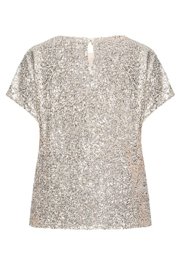 Blouses korte mouw beige Betty & Co - Image 2