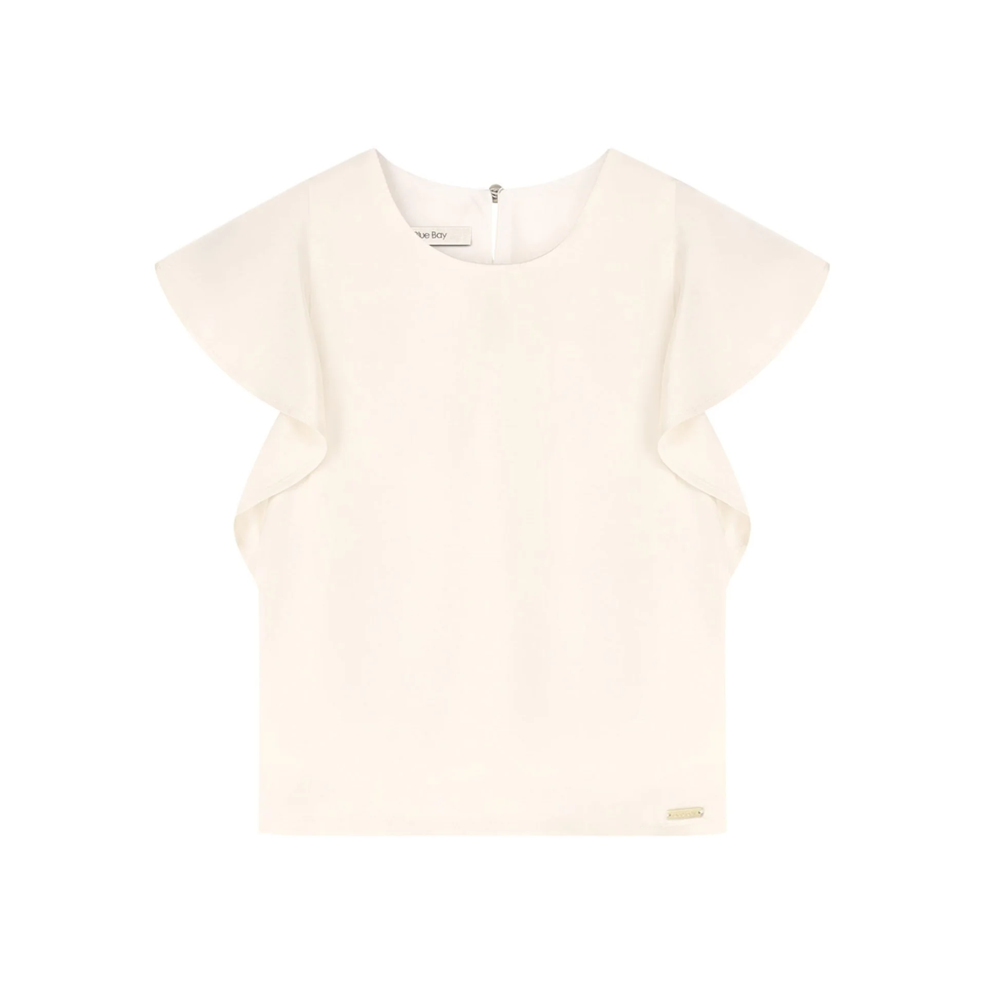 Blouses korte mouw beige Blue Bay