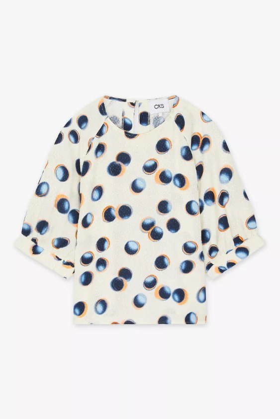 Blouses lange mouw beige CKS - Image 2