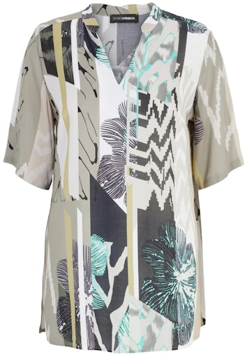 Blouses korte mouw beige Doris Streich