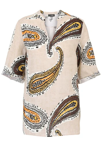 Blouses korte mouw beige Doris Streich