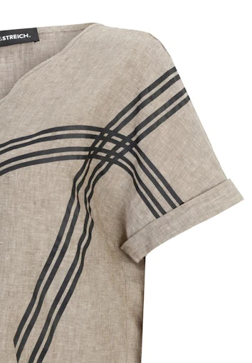 Blouses korte mouw beige Doris Streich - Image 3