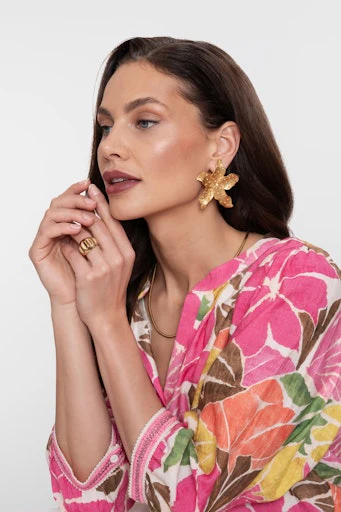 Blouses korte mouw beige Geisha - Image 6