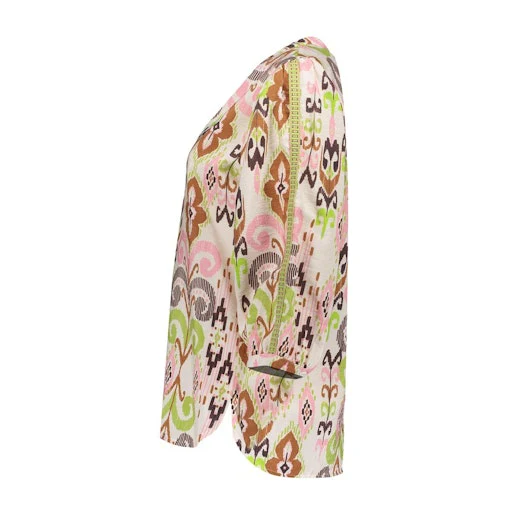 Blouses korte mouw beige Geisha - Image 5