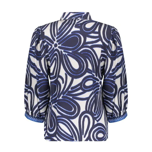 Blouses korte mouw beige Geisha - Image 4