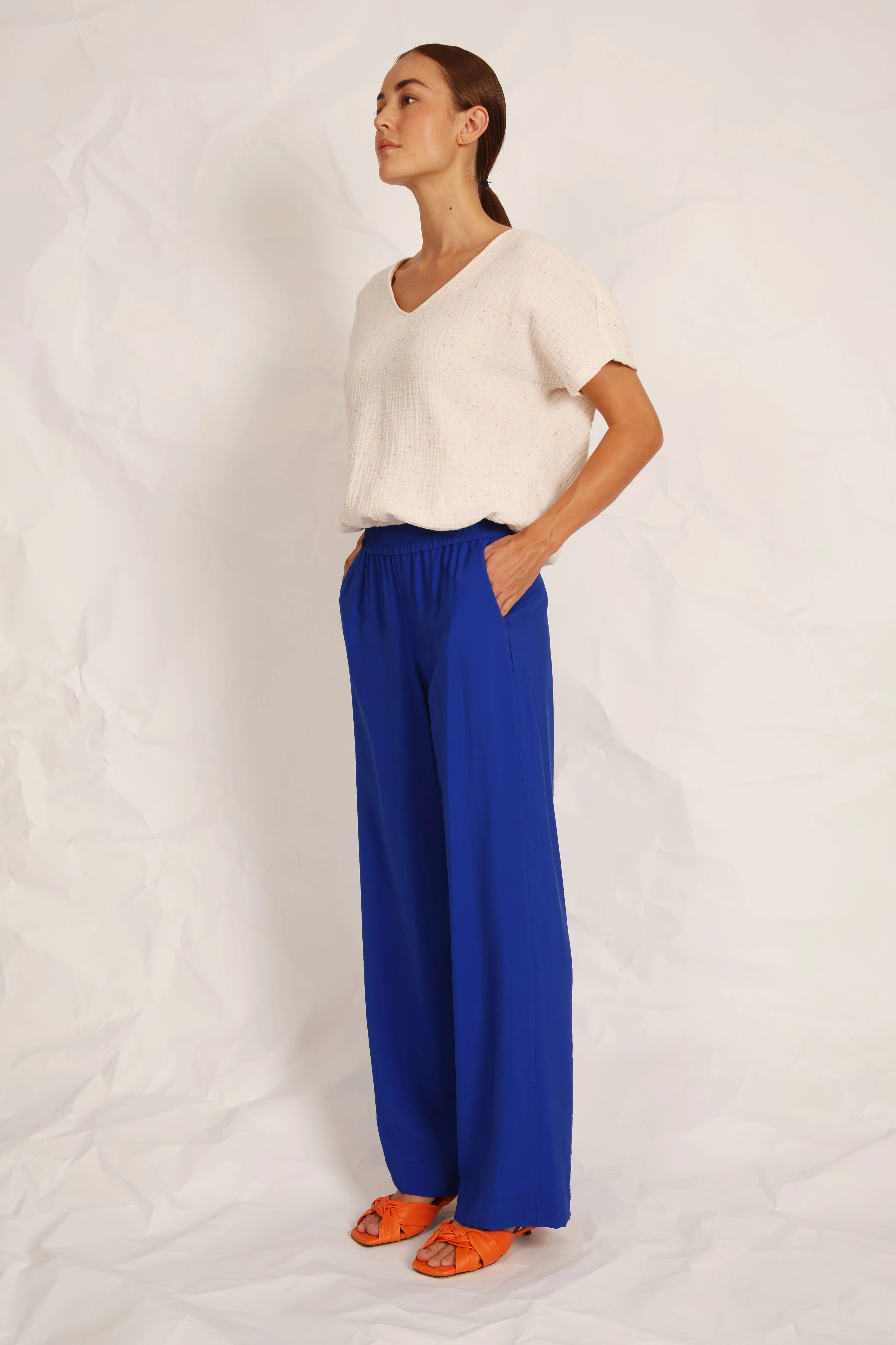 Blouses korte mouw beige Hampton Bays