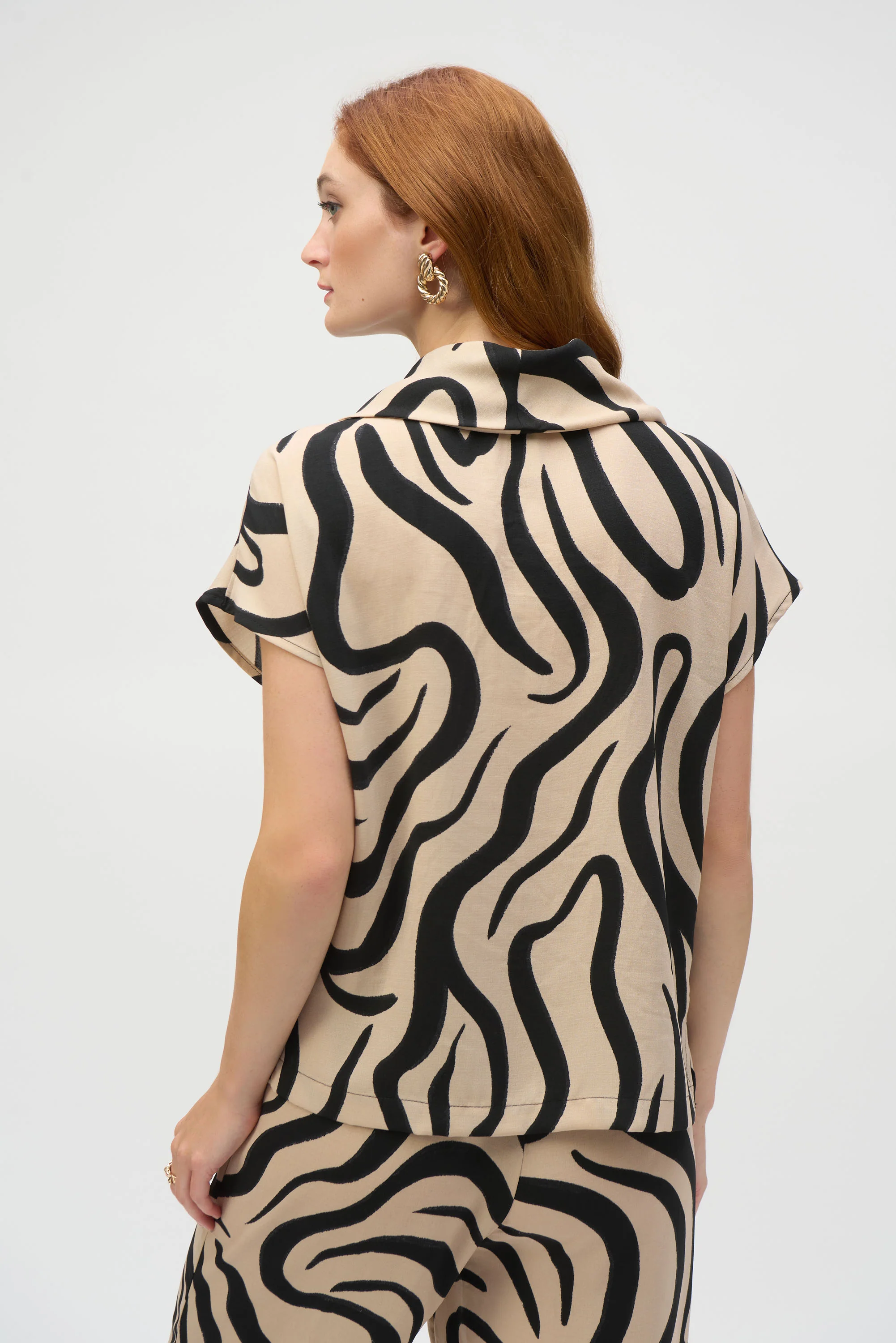 Blouses korte mouw beige Joseph Ribkoff - Image 3