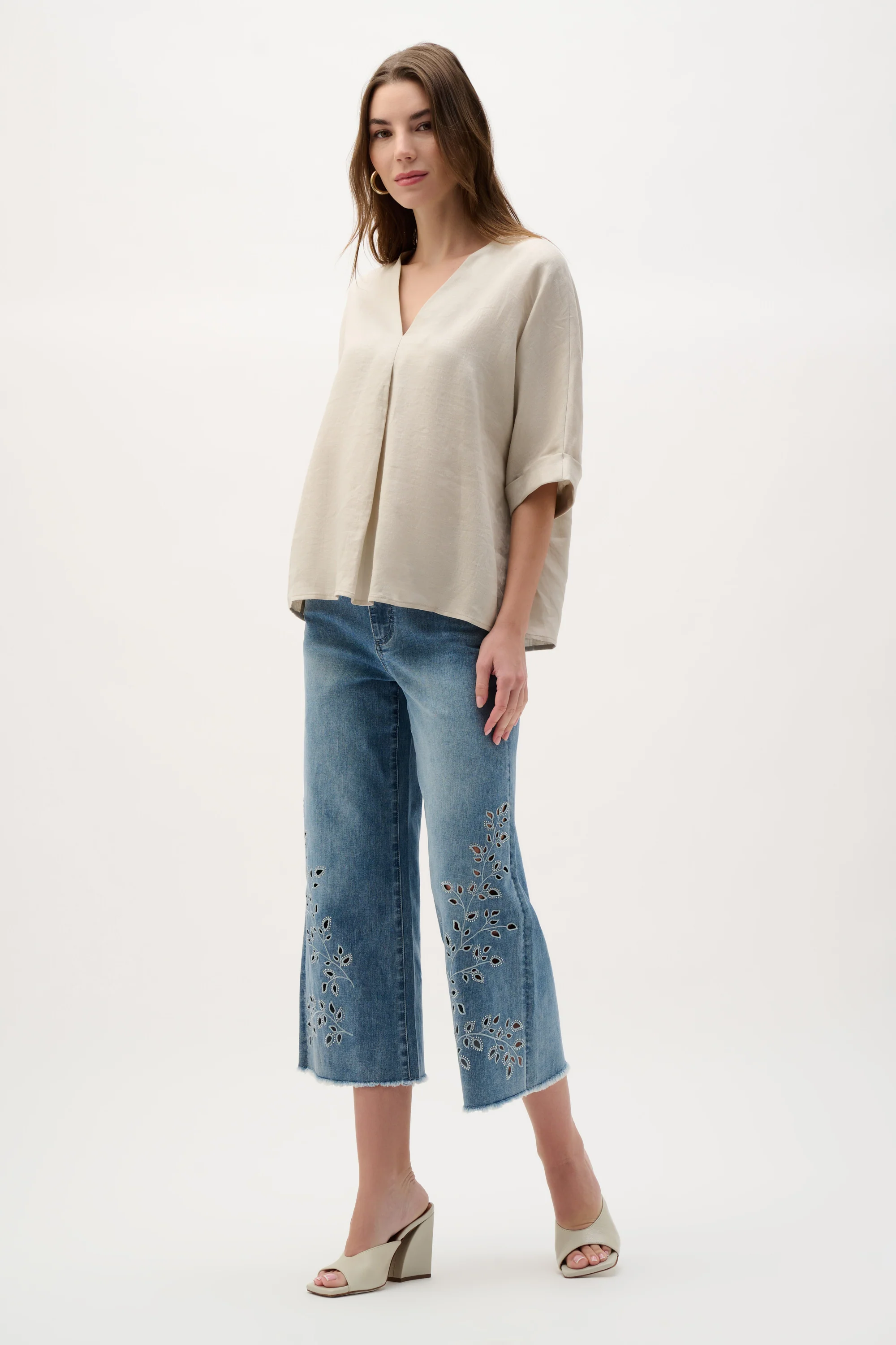 Blouses korte mouw beige Joseph Ribkoff - Image 2