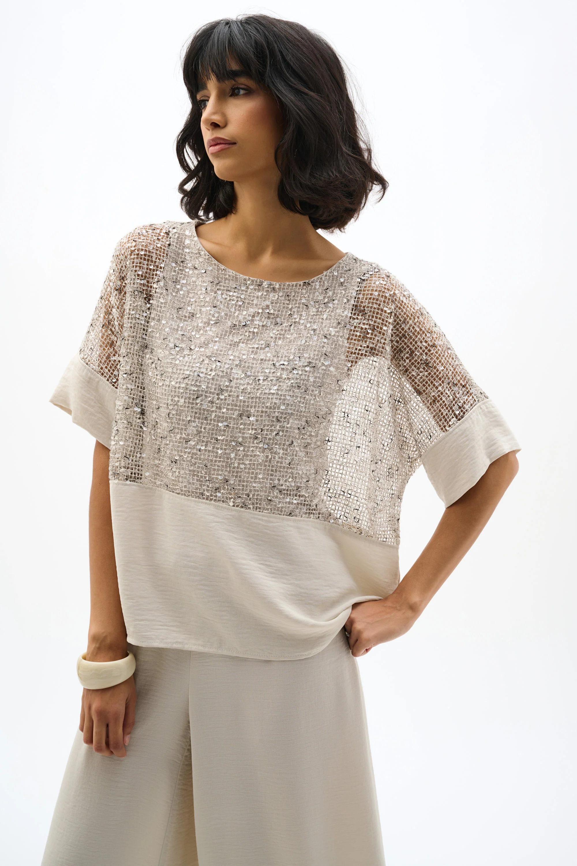 Blouses korte mouw beige Joseph Ribkoff