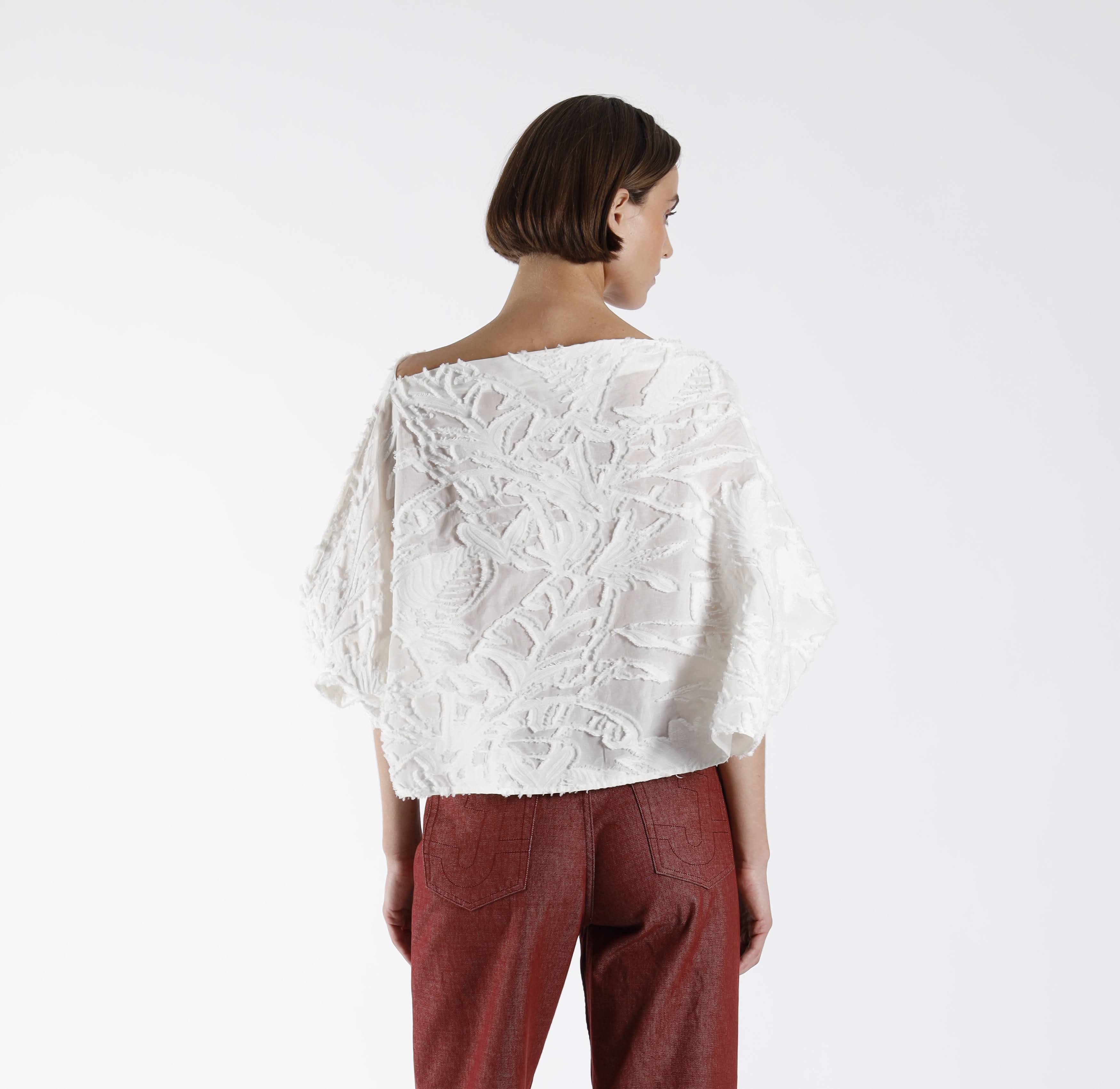 Blouses korte mouw beige Julia June - Image 2