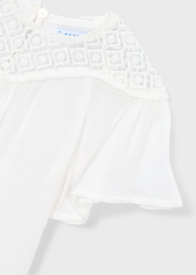 Blouses korte mouw beige Mayoral - Image 6