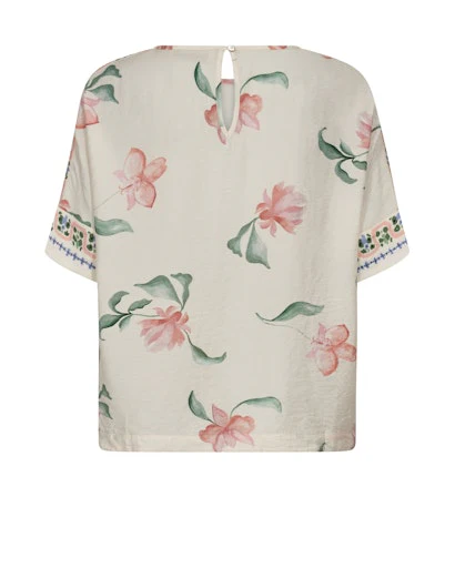 Blouses korte mouw beige MOS MOSH - Image 2