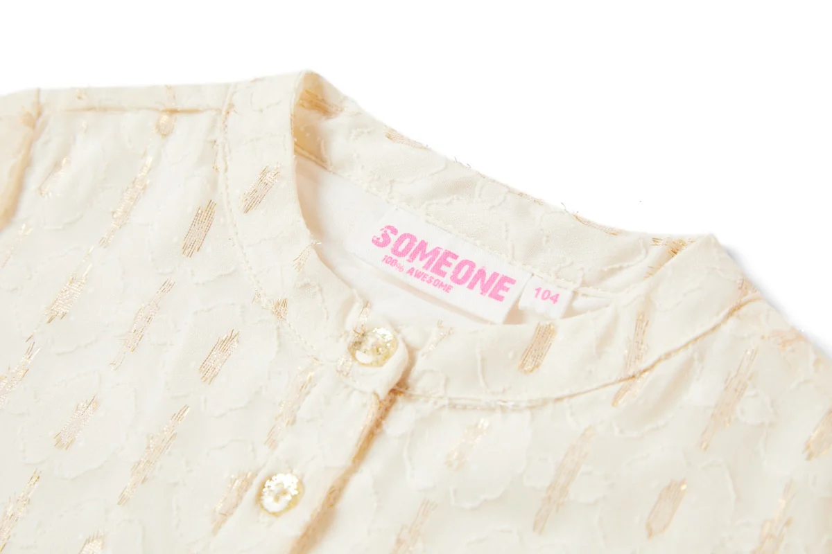Blouses korte mouw beige Someone - Image 3