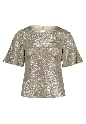 Blouses korte mouw beige Vera Mont