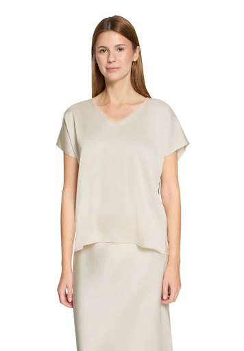 Blouses korte mouw beige Vera Mont