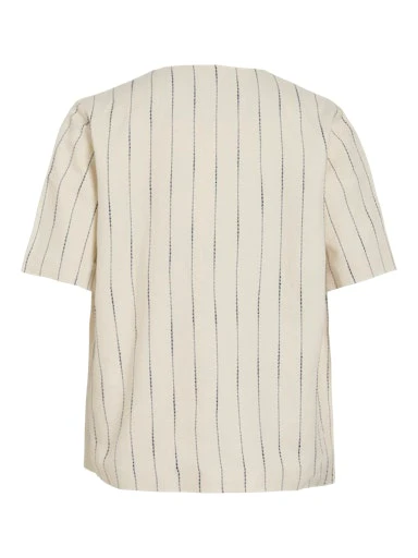 Blouses korte mouw beige VILA - Image 2