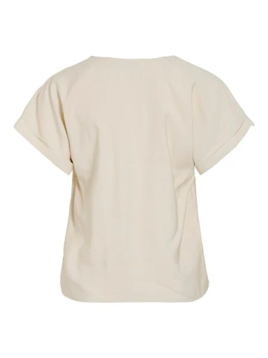Blouses korte mouw beige VILA - Image 2