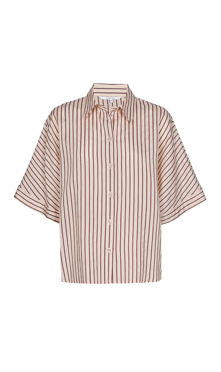 Blouses korte mouw beige Xandres