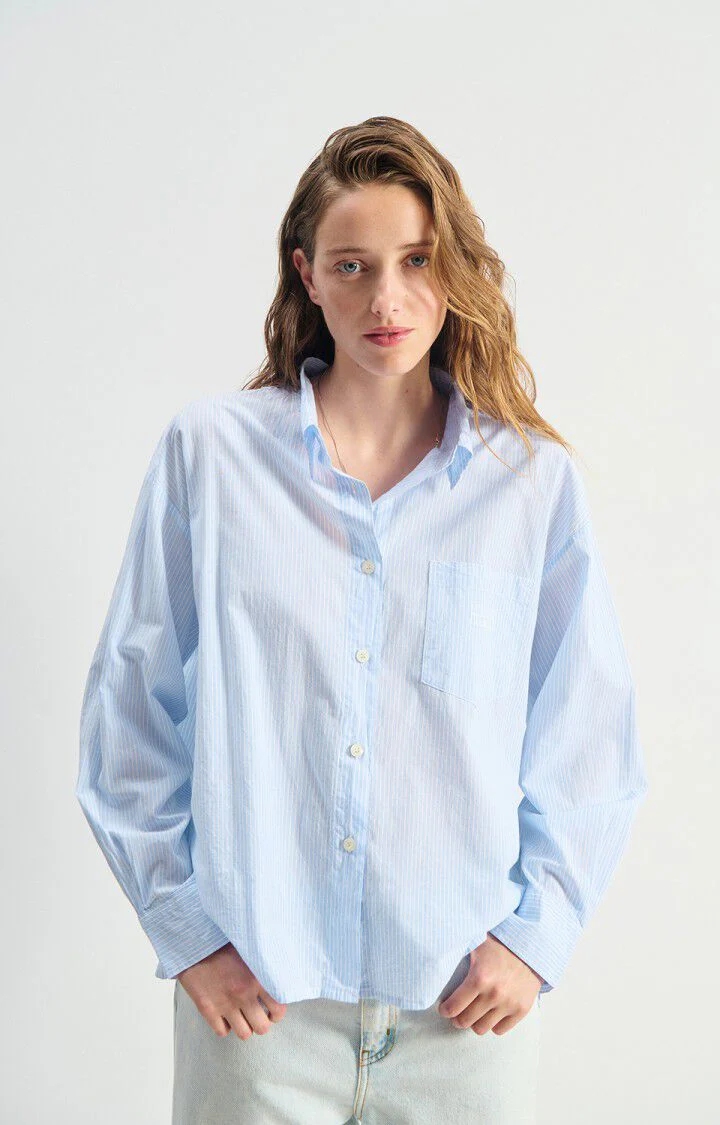 Blouses lange mouw blauw American Vintage