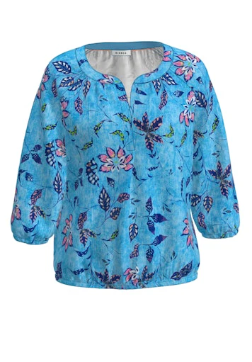 Blouses korte mouw blauw Bianca