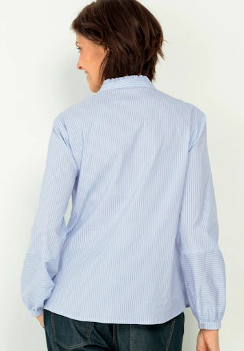 Blouses lange mouw blauw Bianca - Image 2