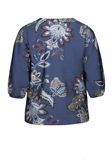 Blouses korte mouw blauw Bianca - Image 5