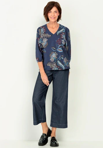 Blouses korte mouw blauw Bianca - Image 6