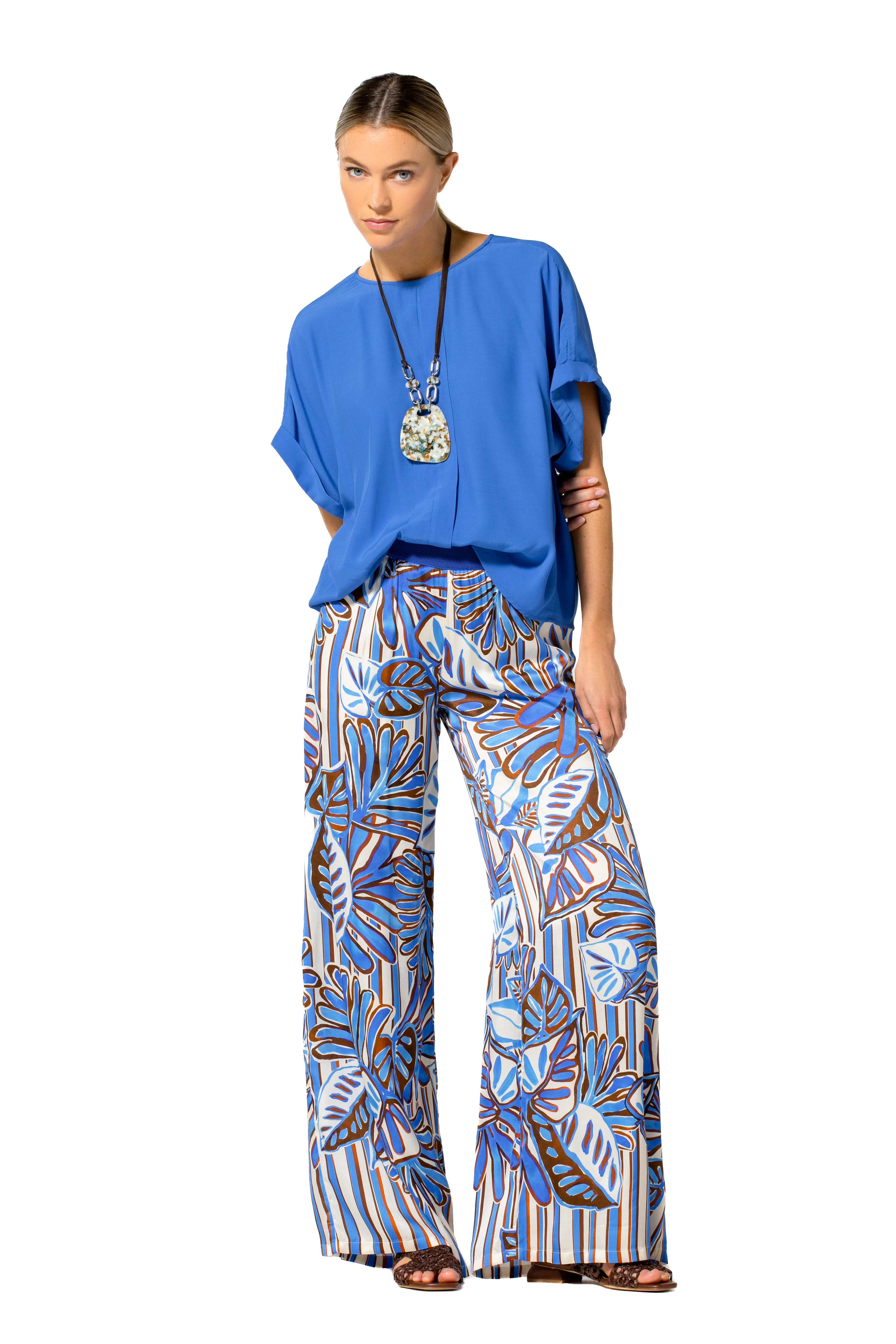 Blouses korte mouw blauw Caroline Biss - Image 5