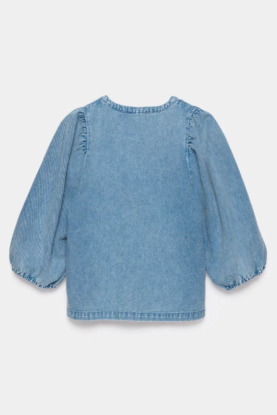 Blouses korte mouw blauw CKS - Image 4