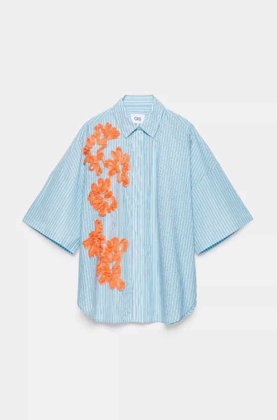 Blouses korte mouw blauw CKS