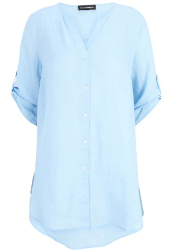 Blouses korte mouw blauw Doris Streich