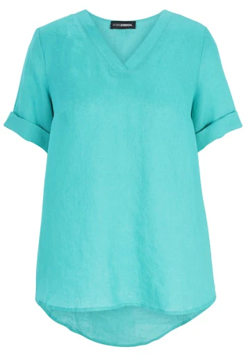 Blouses korte mouw blauw Doris Streich