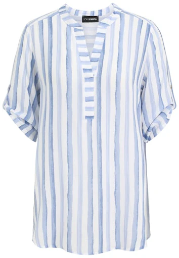 Blouses korte mouw blauw Doris Streich