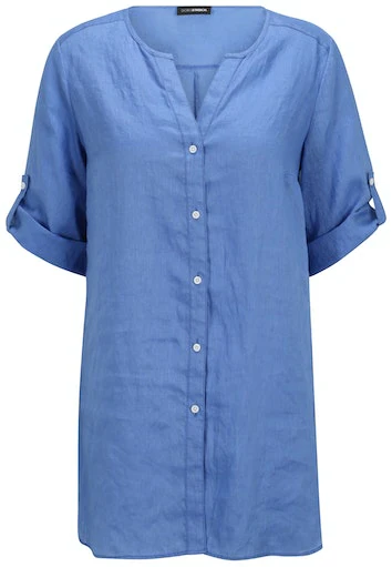 Blouses korte mouw blauw Doris Streich
