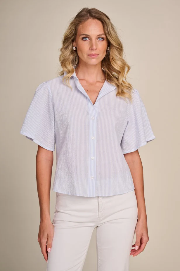 Blouses korte mouw blauw Due Amanti