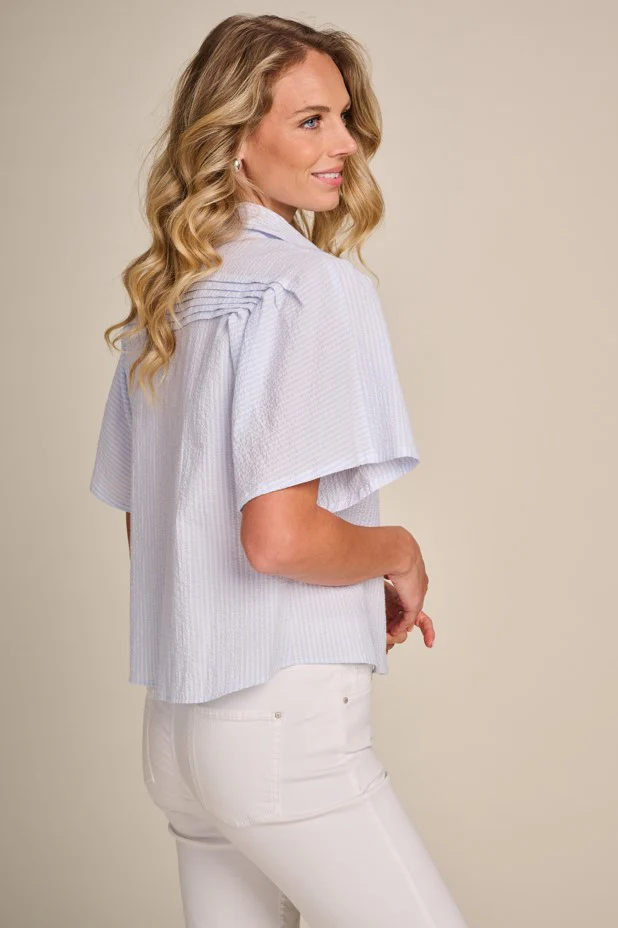 Blouses korte mouw blauw Due Amanti - Image 2