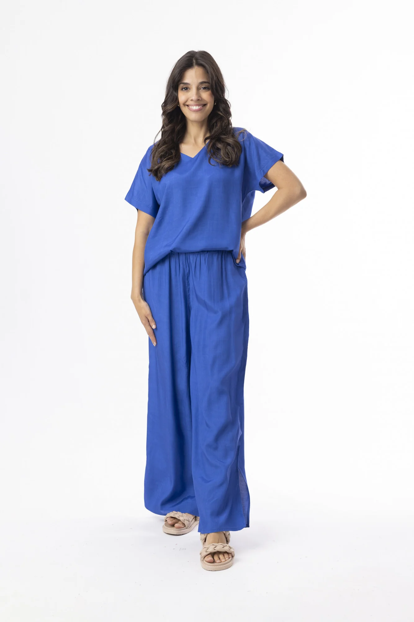 Blouses korte mouw blauw Escape