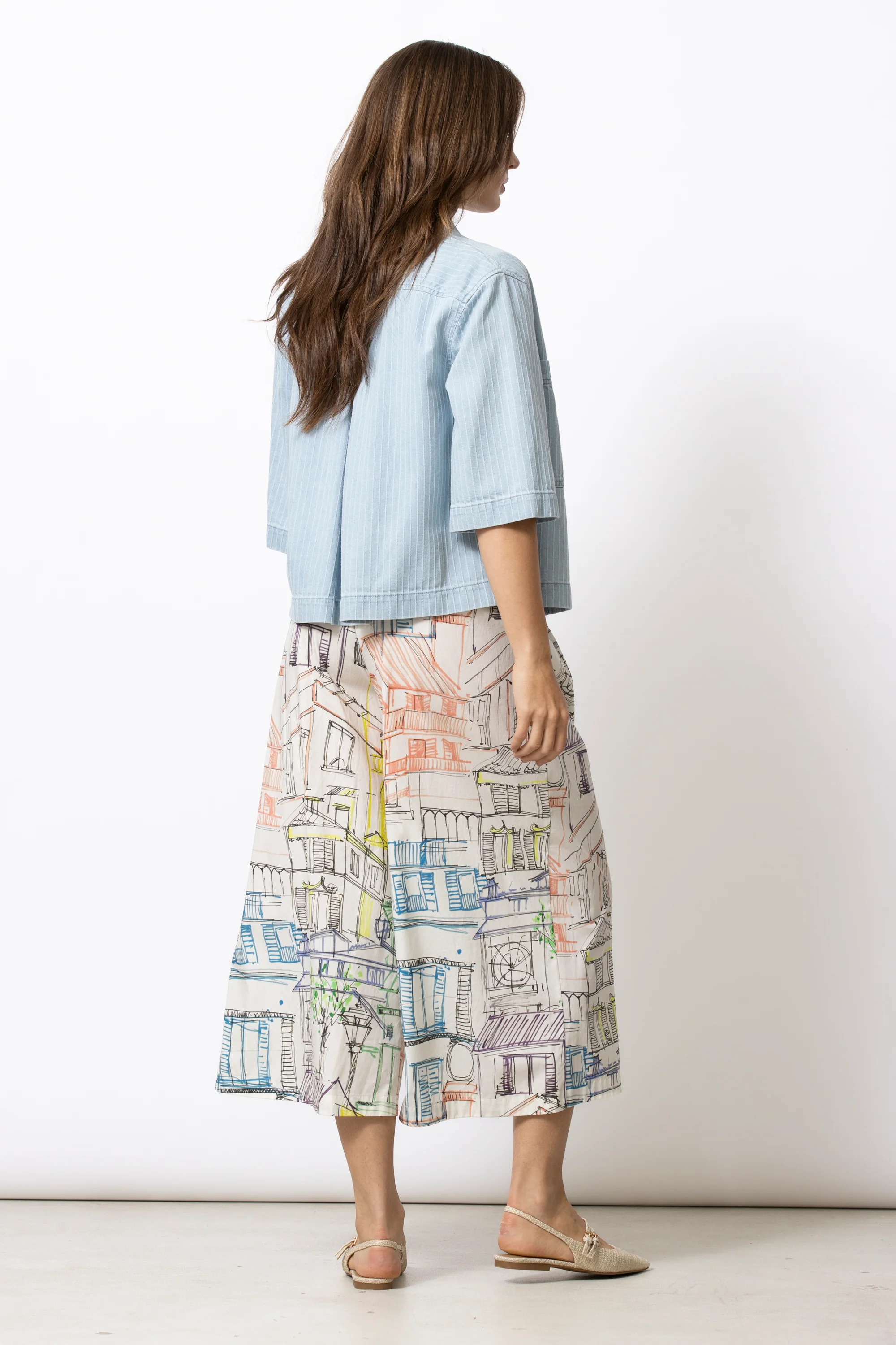 Blouses korte mouw blauw Gigue - Image 2
