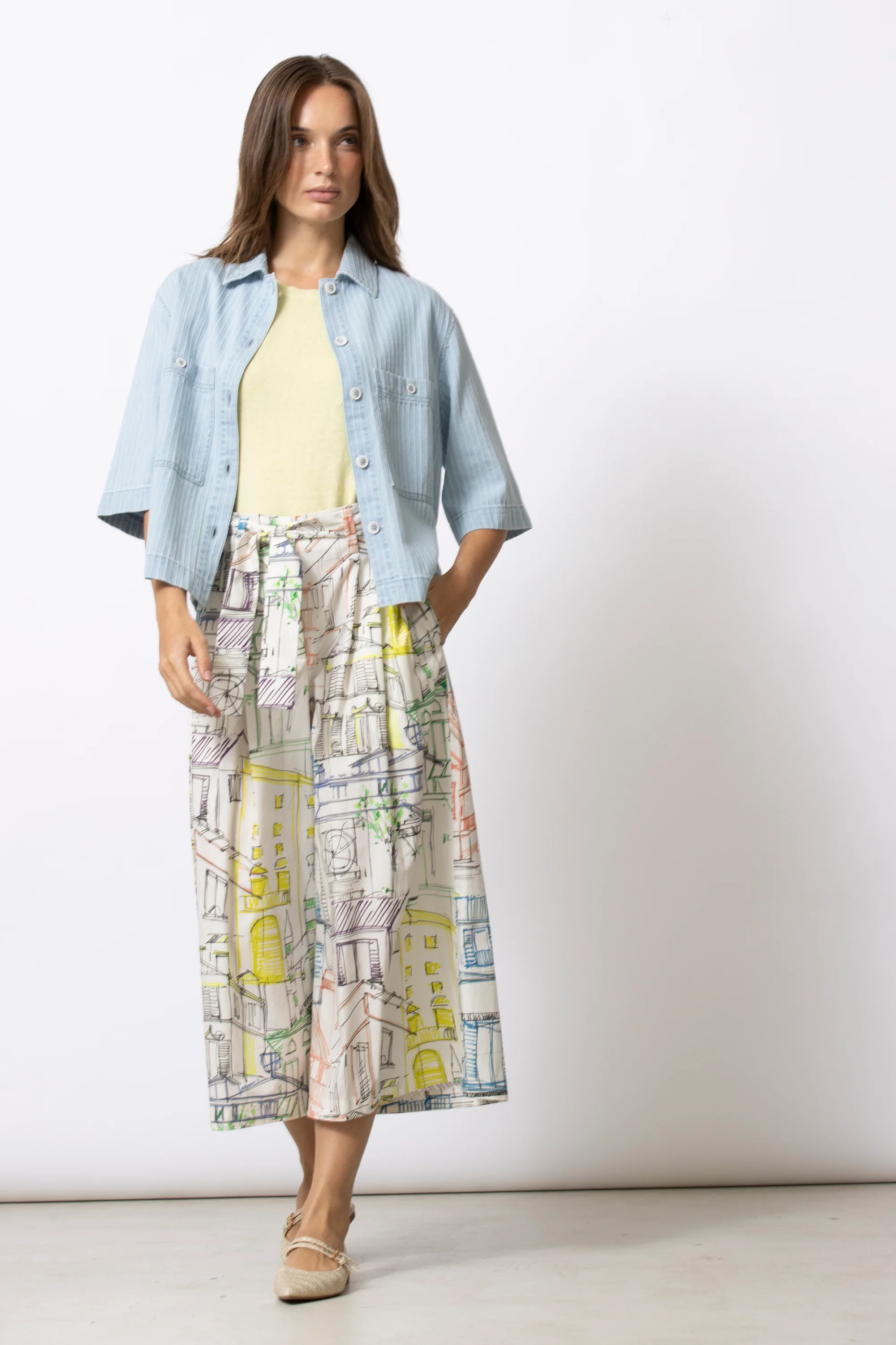 Blouses korte mouw blauw Gigue - Image 3