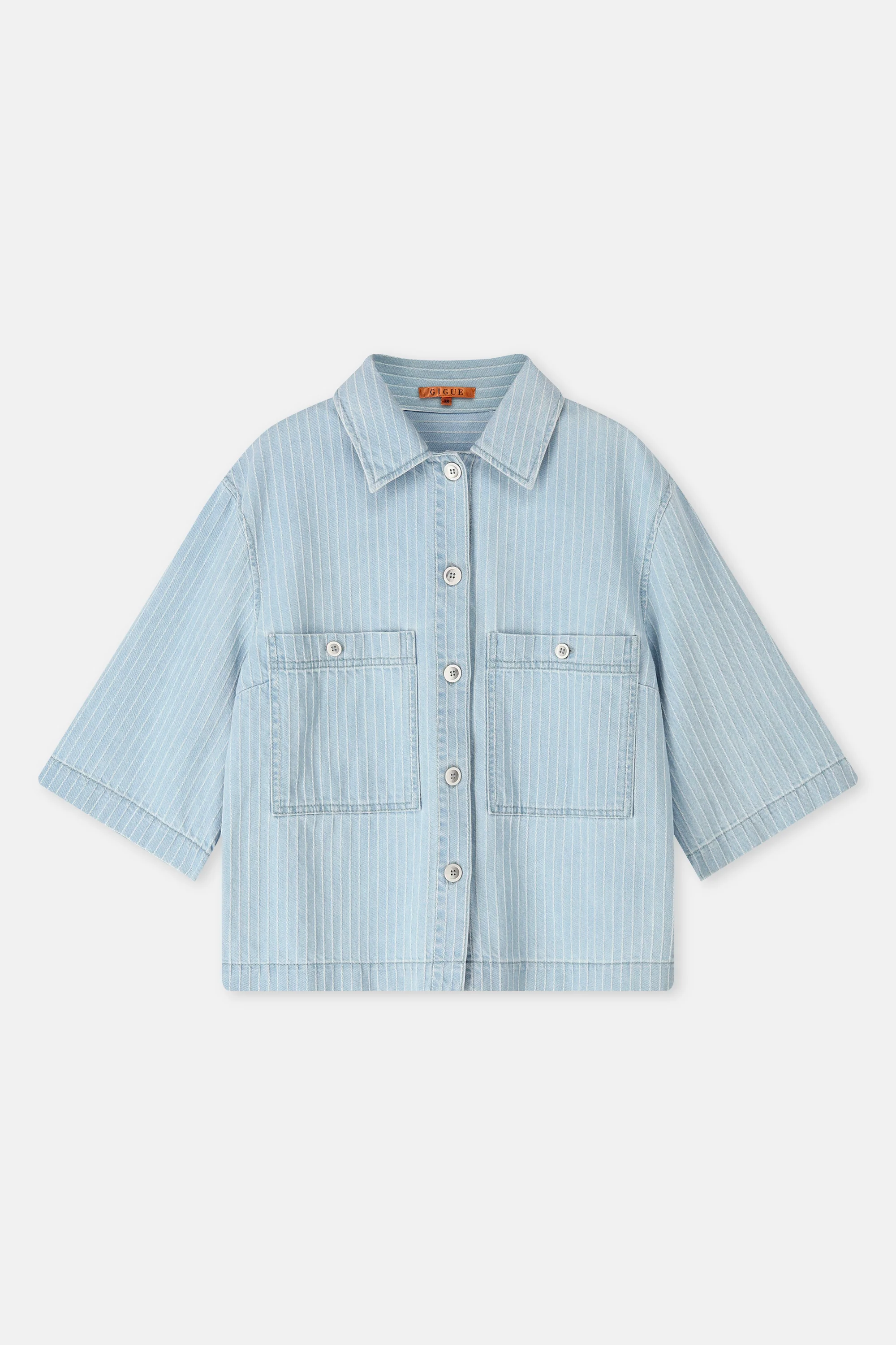 Blouses korte mouw blauw Gigue - Image 4