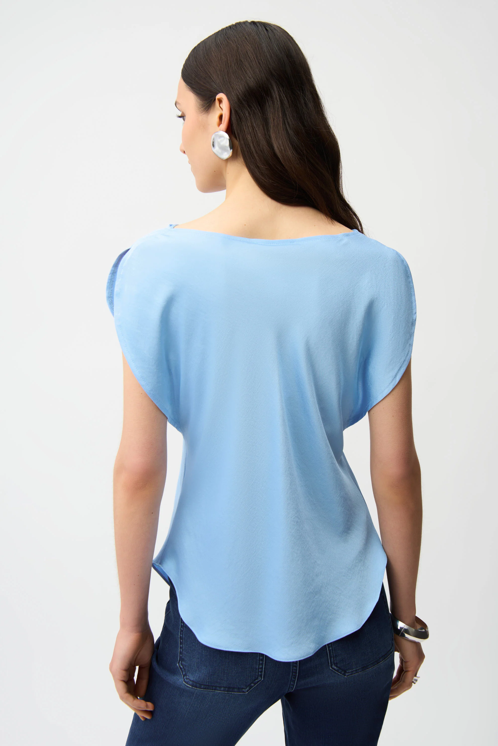 Blouses korte mouw blauw Joseph Ribkoff - Image 3