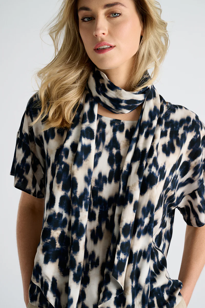 Blouses korte mouw blauw Marie Méro - Image 3