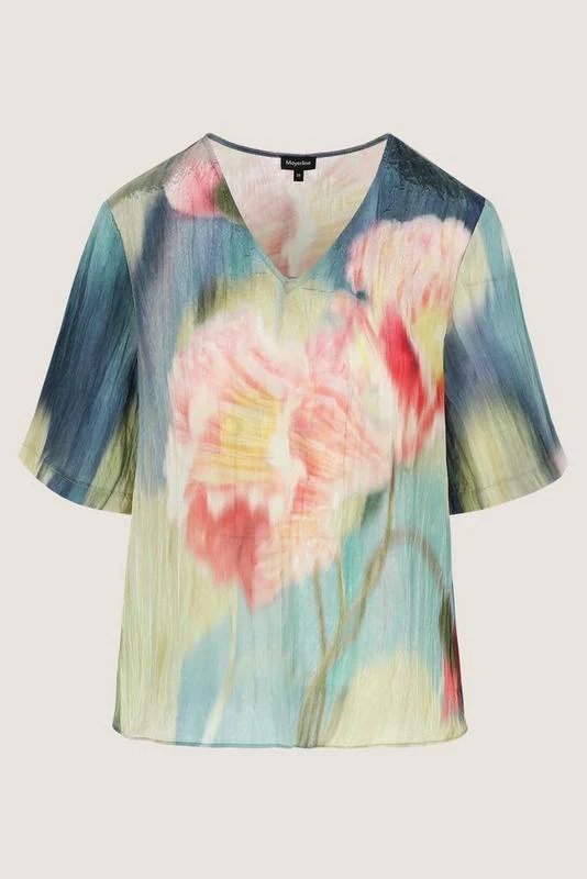 Blouses korte mouw blauw Mayerline - Image 2