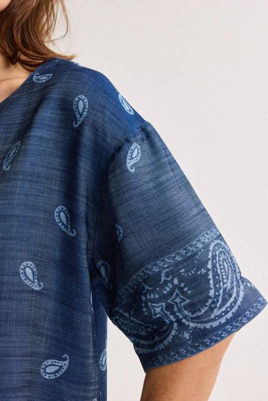 Blouses korte mouw blauw Mayerline - Image 2