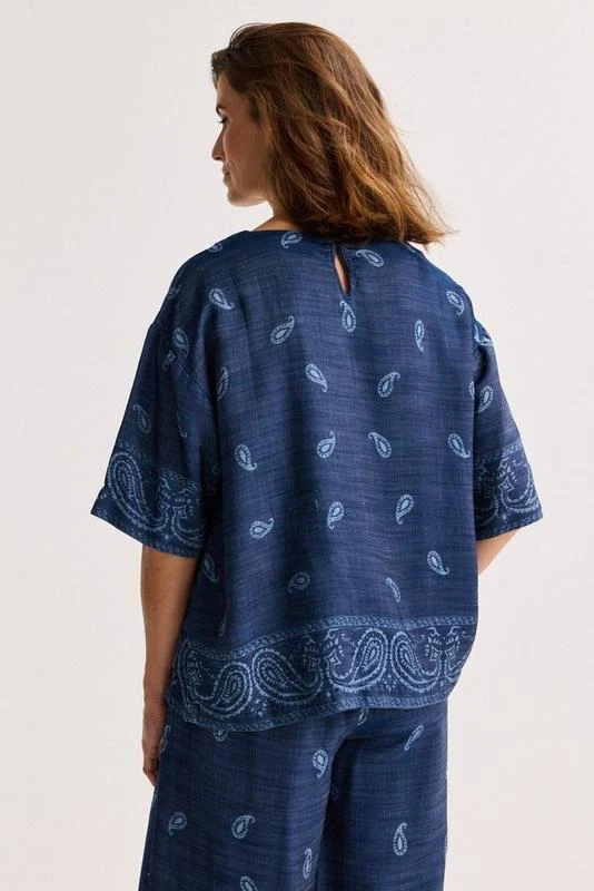 Blouses korte mouw blauw Mayerline - Image 3