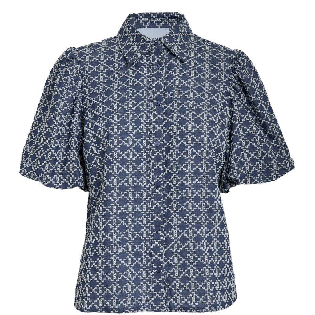 Blouses korte mouw blauw Minus - Image 2