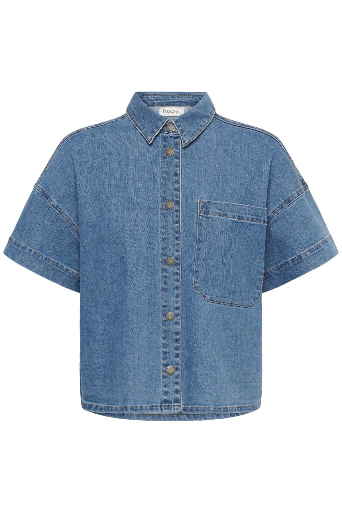 Blouses korte mouw blauw My Essential Wardrobe